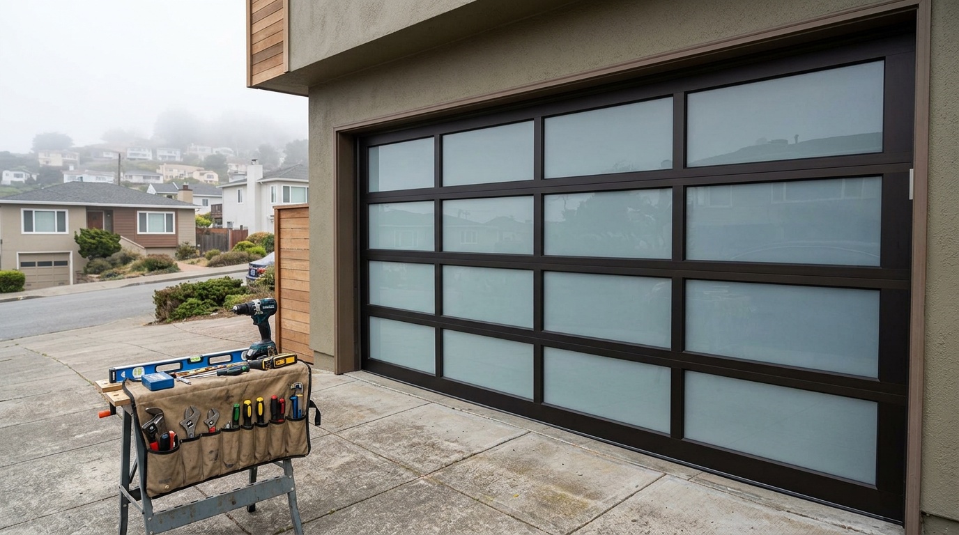 Modern Glass Garage Doors in Daly City